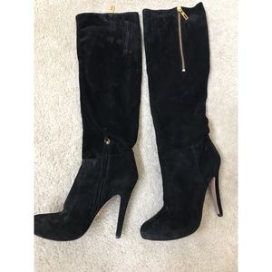 Prada suede calf boots